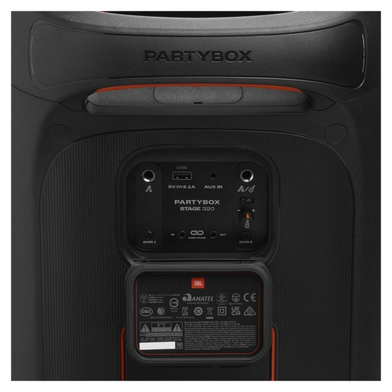JBL Partybox Stage 320 portatīvā mūzikas sistēma, melna - JBLPBSTAGE320EP