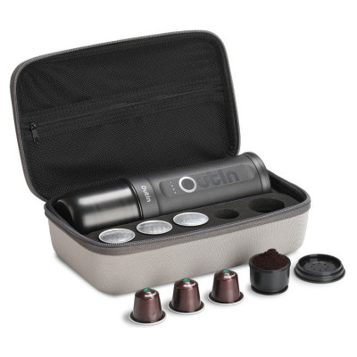 Outin Nano Travel Kit, Espresso Machine Bundle with Nano Protective Case, model OTEM-01, color Space Gray