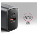 Axagon MOBILE CHARGER WALL USB 67W/GAN 2PORT ACU-PQ67 AXAGON