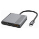 Gembird Dokstacija Gembird USB-C 3-in-1multi port (USBport + HDMI + USB-C video) PD 90W