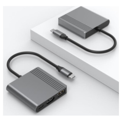 Gembird Dokstacija Gembird USB-C 3-in-1multi port (USBport + HDMI + USB-C video) PD 90W