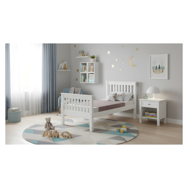 Emis Bērnu gulta "Gamma Junior Plus" 70x160 / Dabīgs koks (vaskota) / Nē