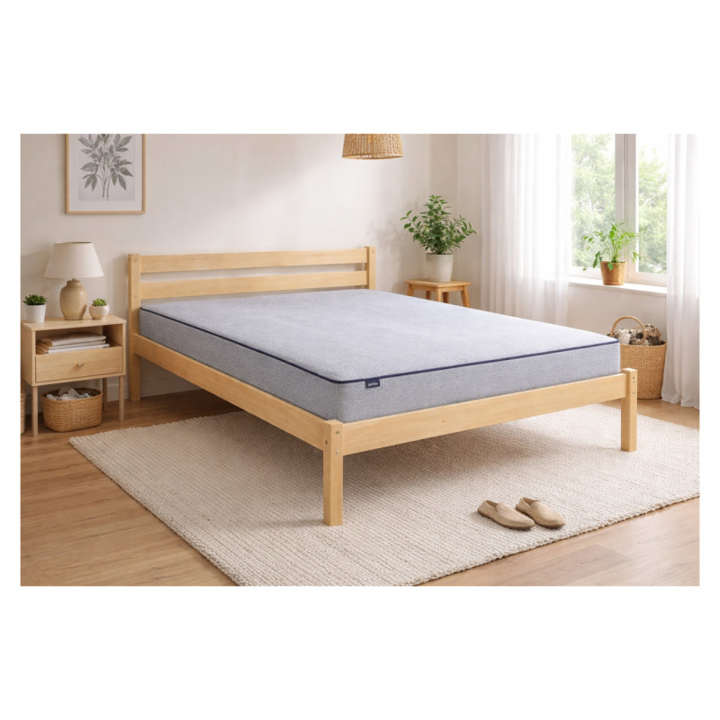 Emis Koka gultas komplekts ar matraci &ldquo;Irene" 160x200 / Balts / Premium