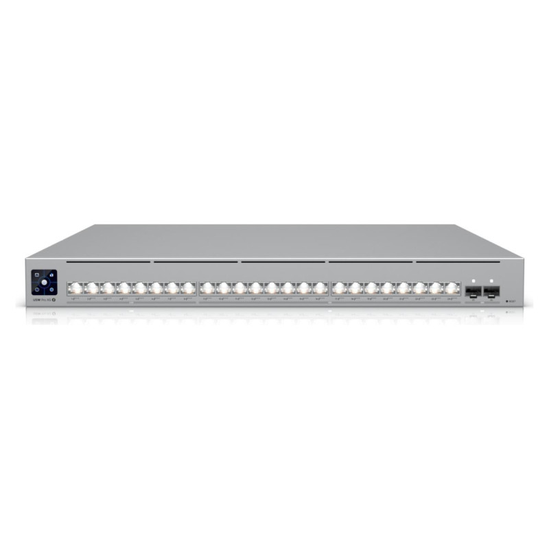 Ubiquiti Switch|UBIQUITI|Pro XG 24 PoE|Switch type Managed|Switch layer L2/L3|Rack mounting Yes|Stackable Yes|Form factor 1U|24xRJ-45 ports|RJ-45 Ports Type 10G Ethernet (100/1000/10000)|8x2.5G Ethernet (copper) ports quantity|16x10G Ethernet (copper) por