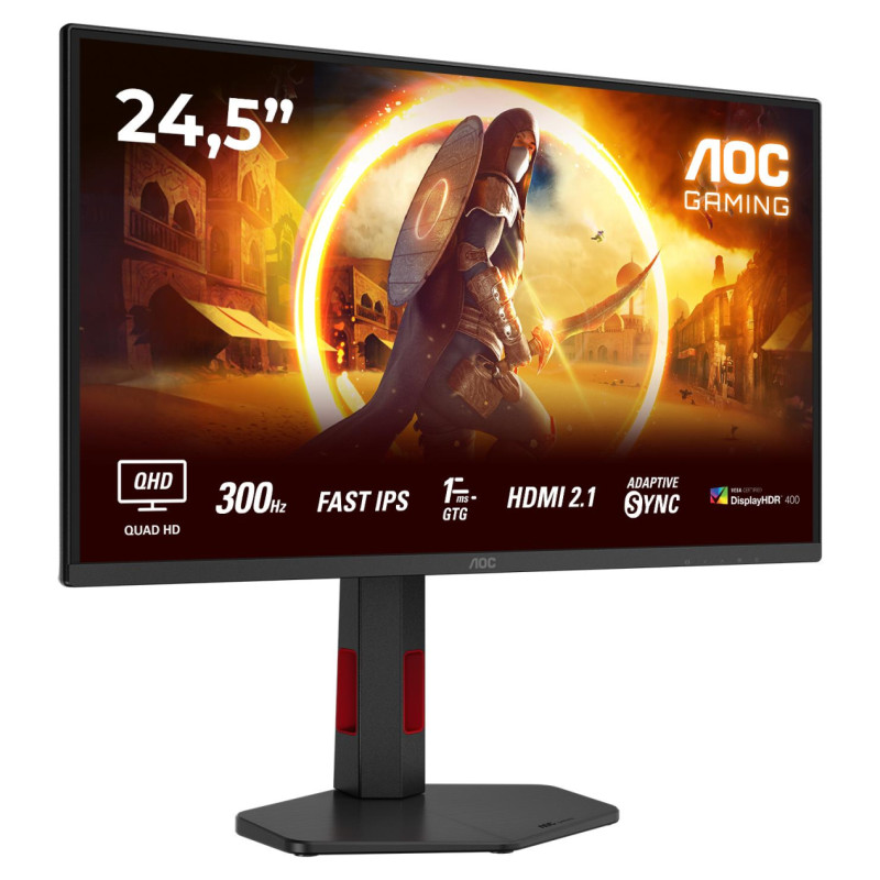 AOC LCD Monitor|AOC|24.5 "|2560 x 1440 pixels|Quad HD|Native aspect ratio 16:9|LED|Flat|Q25G4SR