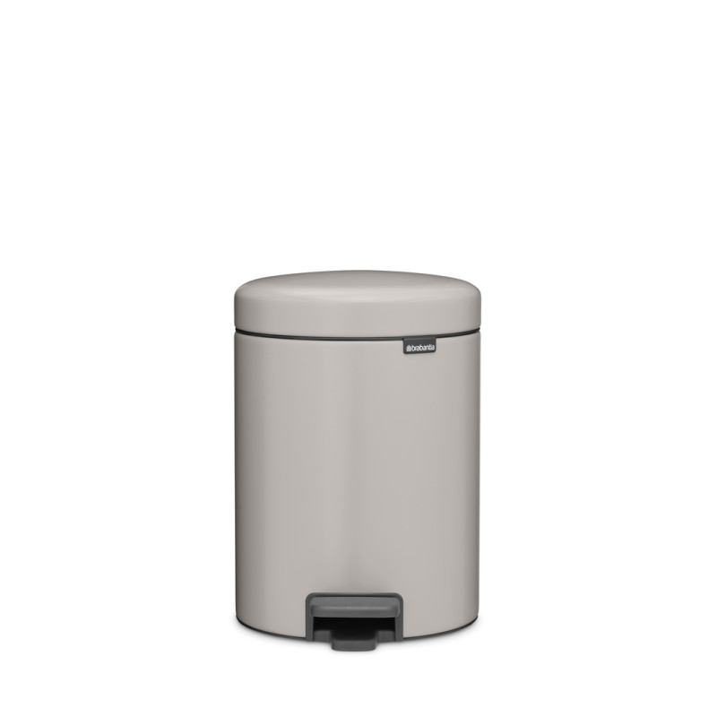 Brabantia atkritumu tvertne ar pedāli NewIcon, 5 l, Soft Grey - 252204