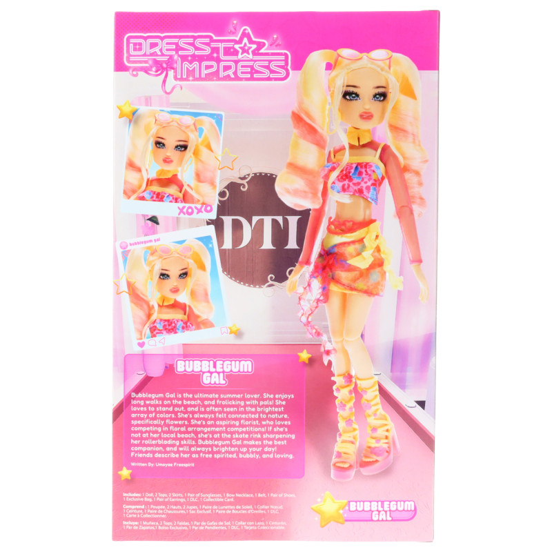 Phatmojo DRESS TO IMPRESS Leļle - Bubble Gum Gal, 29 cm