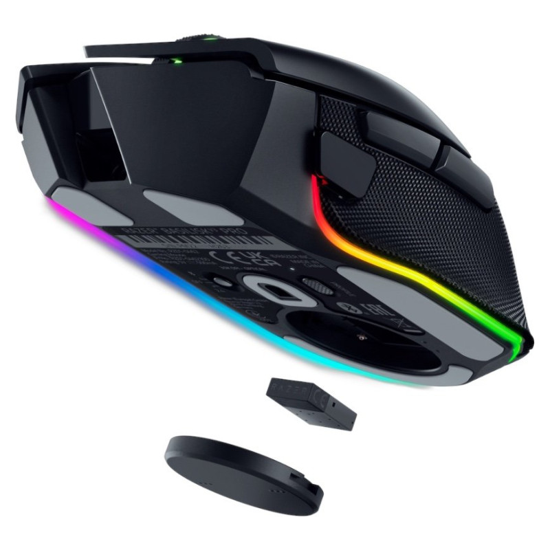Razer Basilisk V3 Pro - Ergonomic Wireless Gaming Mouse, Razer HyperSpeed Wireless, Bluetooth, Speedflex Cable USB Type C, Razer Chroma RGB, Focus Pro 30K Optical Sensor, 30000DPI,  Optical Mouse Switches Gen-3, 4-way Razer HyperScroll tilt wheel