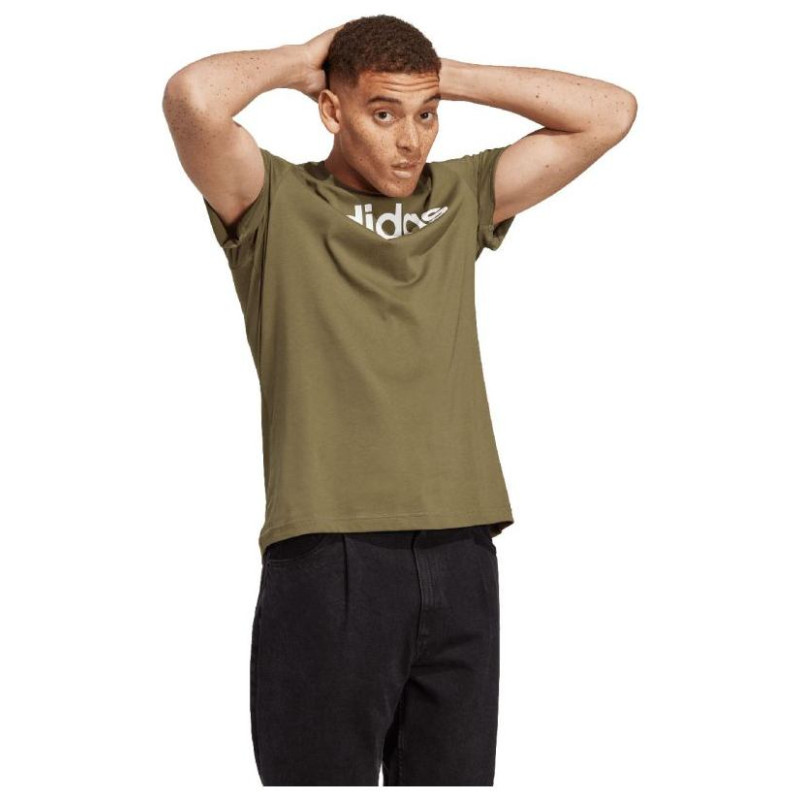 Adidas Essentials Single Jersey Linear Embroidered Logo Tee M IC9280 (S)