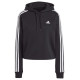 Adidas Essentials 3-Stripes French Terry Crop Hoodie W IC8767 (XS)
