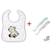 Babyono Priekšautiņš frotē 26x36 cm+elastīgas karotes (833+1066)-izdevīgi! BabyOno