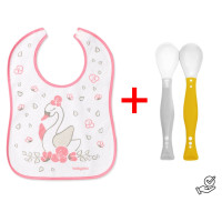 Babyono Priekšautiņš frotē 26x36 cm+elastīgas karotes (833+1066)-izdevīgi! BabyOno