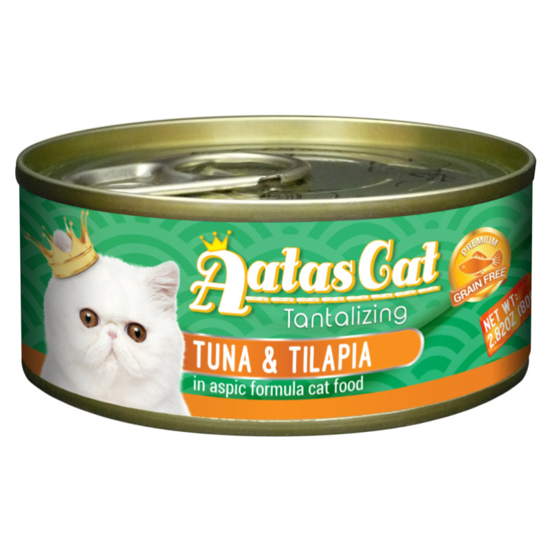 Aatas Cat Tantalizing Tuna&Tilapia 80g - konservi kaķiem