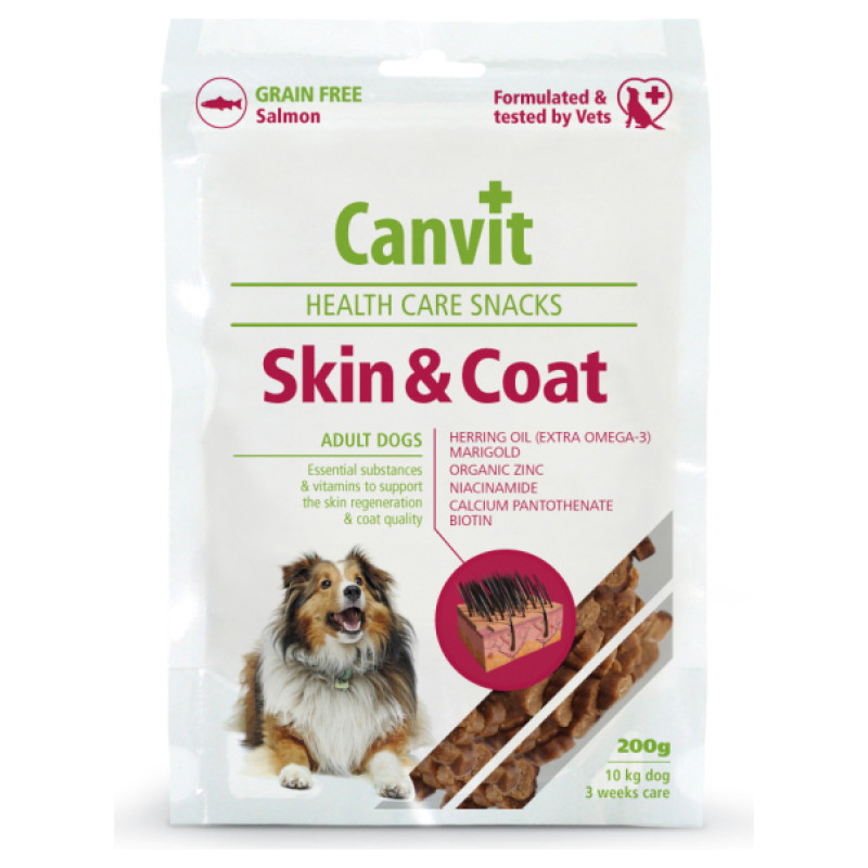 Canvit Health Care Snack Skin & Coat 200 g kārums suņiem