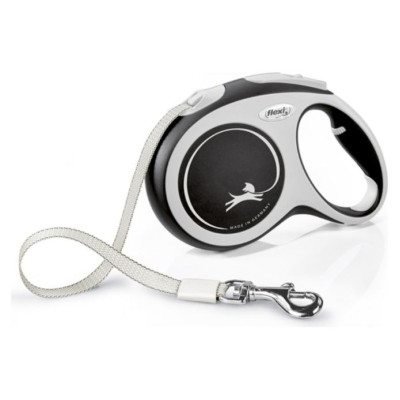 Flexi New Comfort M lente 5 m, black - pavada suņiem