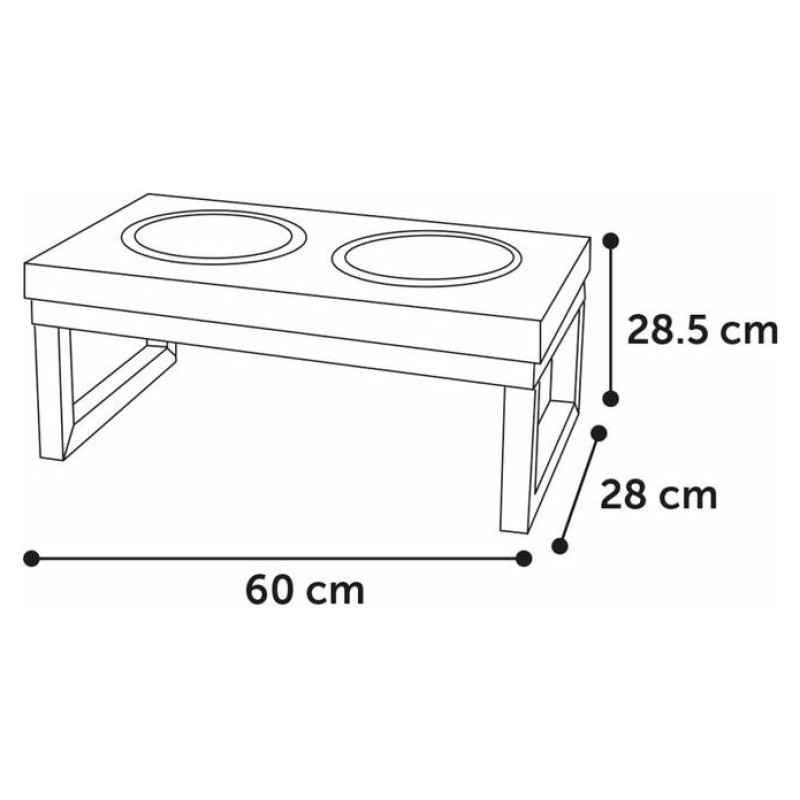 Flamingo statīvs ar bļodām 60x285x28,5CM 2700ML