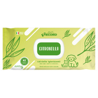 Record Tīrošas salvetes suņiem/kaķiem Maxi ar citronzāles aromātu 40 gb.
