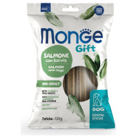 Monge GIFT Dog DENTAL STICK Mini Salmon with sage / 120 g - kārums suņiem