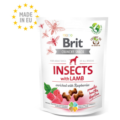 Brit Care Dog Crunchy Cracker Insects&Lamb enriched with Raspberries 200 g