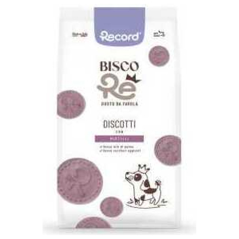 Record BiscoRe Blueberry Discotti Dog Biscuits 400 g - papildbarība suņiem