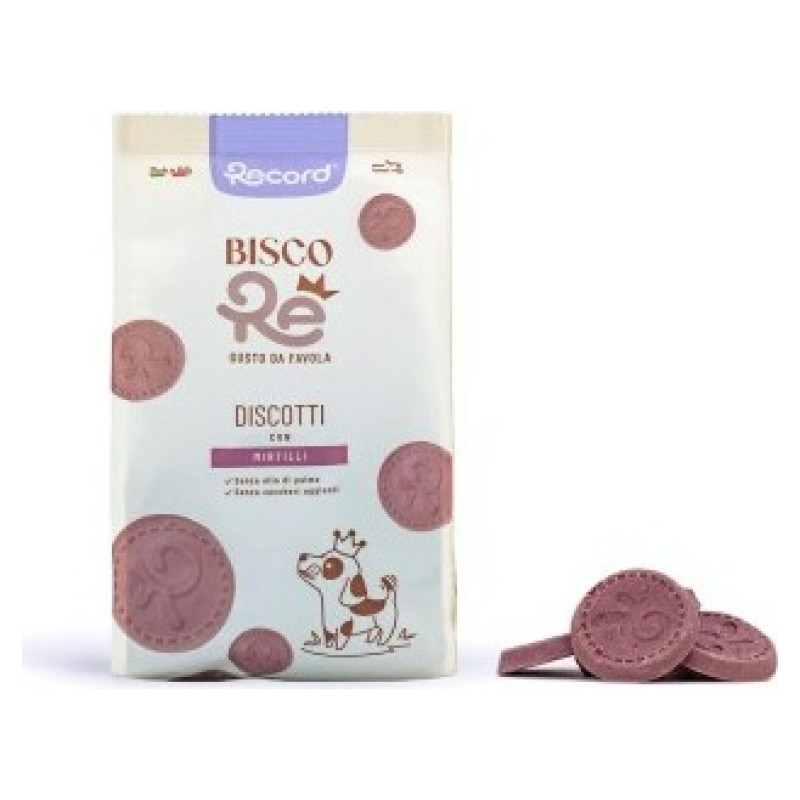 Record BiscoRe Blueberry Discotti Dog Biscuits 400 g - papildbarība suņiem