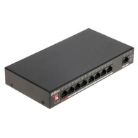 Dahua Switch|DAHUA|Type L2|Desktop/pedestal|Rack|1x10Base-T / 100Base-TX / 1000Base-T|PoE ports 8|96 Watts|DH-PFS3009-8ET1GT-96-V2