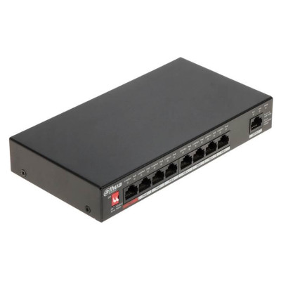 Dahua Switch|DAHUA|Type L2|Desktop/pedestal|Rack|1x10Base-T / 100Base-TX / 1000Base-T|PoE ports 8|96 Watts|DH-PFS3009-8ET1GT-96-V2