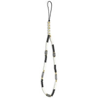 Guess pendant GUSTBCKH Phone Strap black-white/black-white Heishi Beads