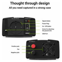 Green Cell Strāvas pārveidotājs Green Cell Car Power Inverter Converter 12V to 230V 1000W/ 2000W Pure sine