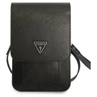 Guess Handbag GUWBSATMBK black / black Saffiano Triangle