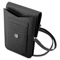 Guess Handbag GUWBSATMBK black / black Saffiano Triangle