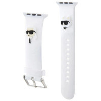 Karl Lagerfeld 3D Rubber Karl&Choupette Heads strap for Apple Watch 38/40/41mm - white