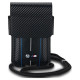 BMW Carbon & Blue Stripe phone bag - black