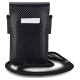 BMW Carbon & Blue Stripe phone bag - black