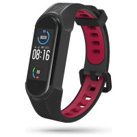 Tech-Protect Armor Strap for Xiaomi Mi Smart Band 5 / 6 / 6 NFC - Black and Red