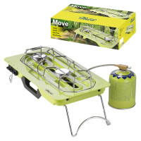Meva MOVE camping stove 2 burners for gas cartridges + adjustable burner 4.6kW