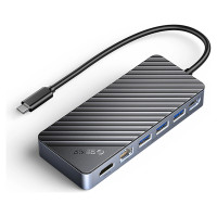 Orico OM28PR-G2 USB-C Docking Station with M.2 Drive Slot + 1 x USB-A 3.2 + 1x USB-C 3.2 + 2x USB-A 2.0 + 1x HDMI + 1x Ethernet - Black