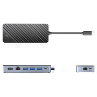 Orico OM28PR-G2 USB-C Docking Station with M.2 Drive Slot + 1 x USB-A 3.2 + 1x USB-C 3.2 + 2x USB-A 2.0 + 1x HDMI + 1x Ethernet - Black