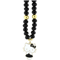 Hello Kitty Pearls and Beads Kitty Charm Phone Charm - Black