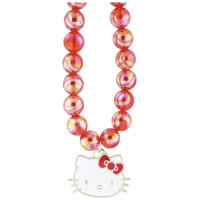Hello Kitty Pearls Kitty Head Phone Charm - Red
