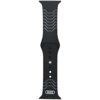 Audi Geometric Pattern Silicone Watch Strap for Apple Watch 40 / 41 / 42 mm - black