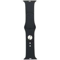 Audi Sport Red Logo Silicone Watch Strap for Apple Watch 40 / 41 / 42 mm - black