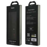 Audi Sport Red Logo Silicone Watch Strap for Apple Watch 40 / 41 / 42 mm - black