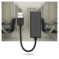 Ugreen external network card RJ45 - USB 2.0 100 Mbps Ethernet black (CR110 20254)