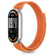 Tech-Protect Nylon Pro Strap for Xiaomi Smart Band 8 / 9 / 10 / NFC - Orange-Gray