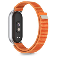 Tech-Protect Nylon Pro Strap for Xiaomi Smart Band 8 / 9 / 10 / NFC - Orange-Gray