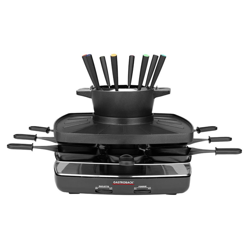 Gastroback 42567 Raclette Fondue Set Family and Friends