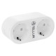 Tellur WiFi AC Dual Plug, Energy reading, 16A, 2400W