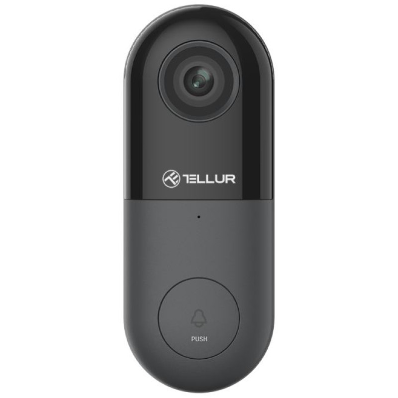 Tellur Smart WiFi Video DoorBell 1080P, PIR, Wired Black