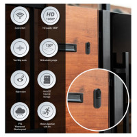 Tellur Smart WiFi Video DoorBell 1080P, PIR, Wired Black